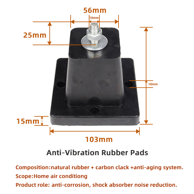 Air Conditioner Outdoor Mounting Rubber Feet