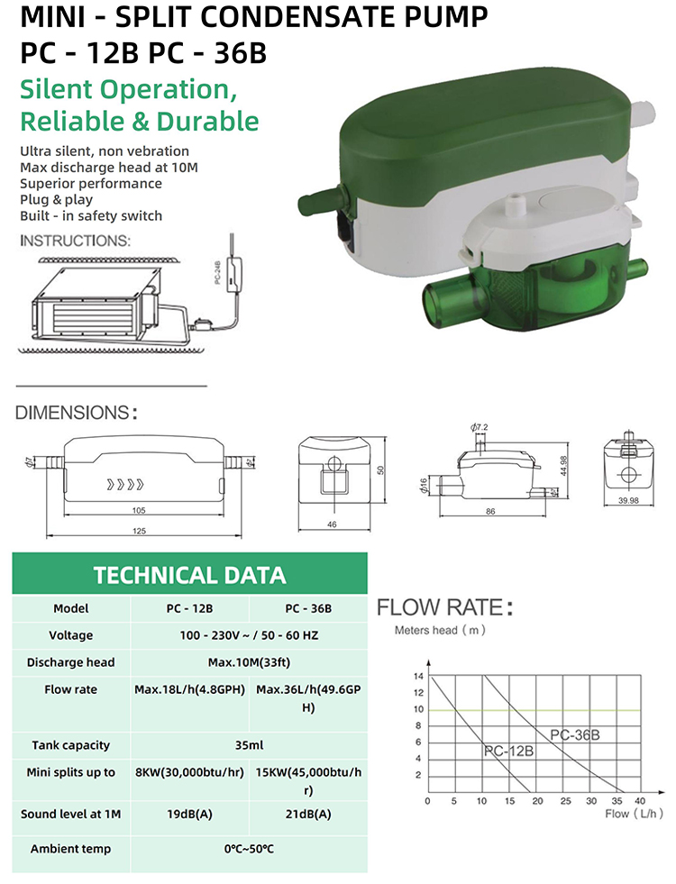 air conditioner Condensate Pump detail5